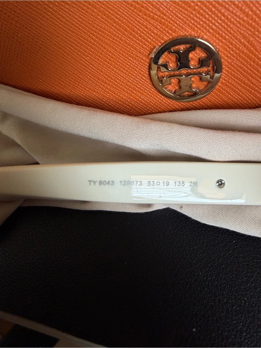 Tory Burch White Frame Sunglasses with Brown Lenses